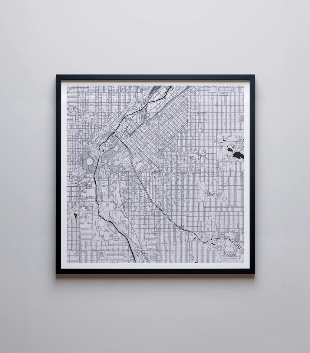 Denver Minimal - Chic Modern Map for Contemporary Spaces – MAPLANTIC